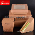Disposable kraft paper fast food packaging box